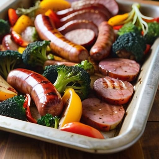 The One-Pan Roasted Sausage and Veggie Toss.