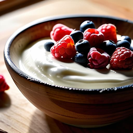 Greek Yogurt with a Twist and berries.