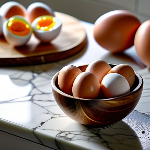 Prepped hard-boiled eggs for meal prepping.